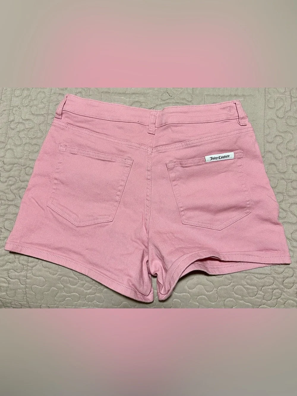 Juicy Couture Pastel Pink Denim Cutoff Shorts